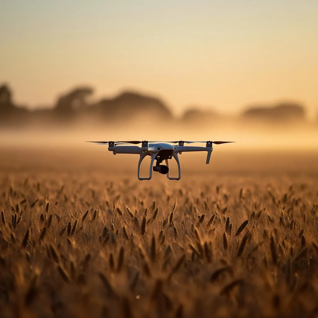 Drone sobre cultivo argentino